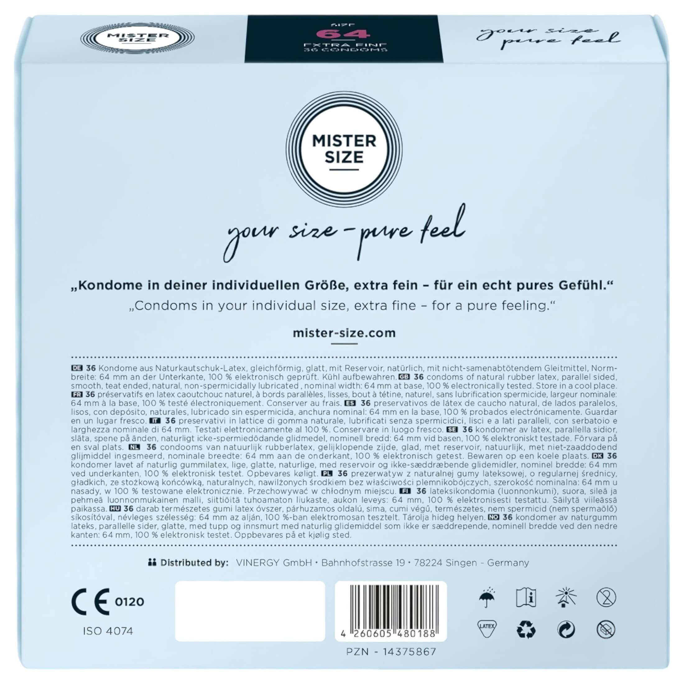 Mister Size vékony óvszer - 64mm #4