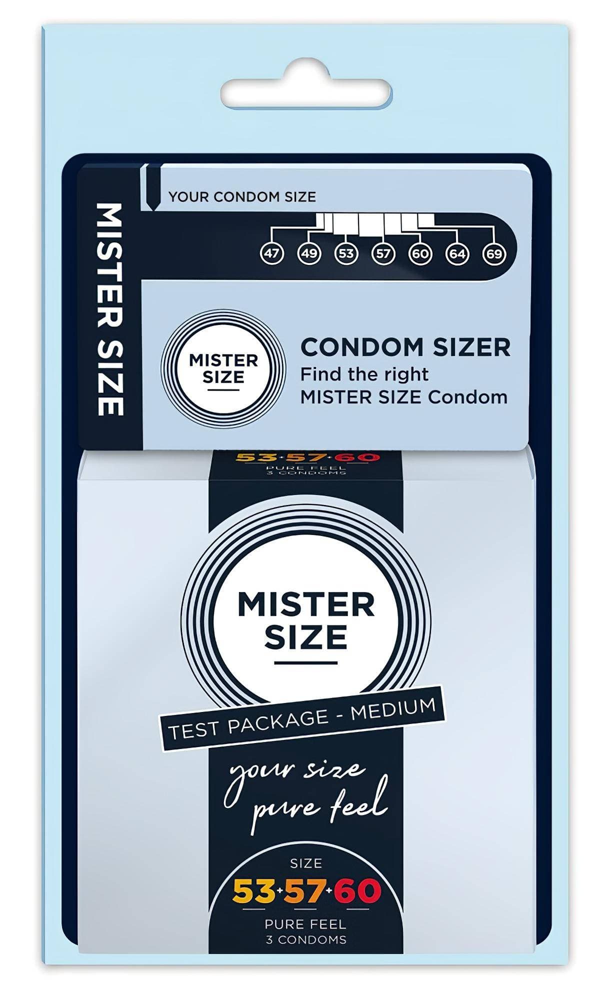 Mister Size óvszer Tesztcsomag Péniszmérővel - 3db #1