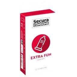 Secura Extra Fun - pontozott óvszer - 53mm #1