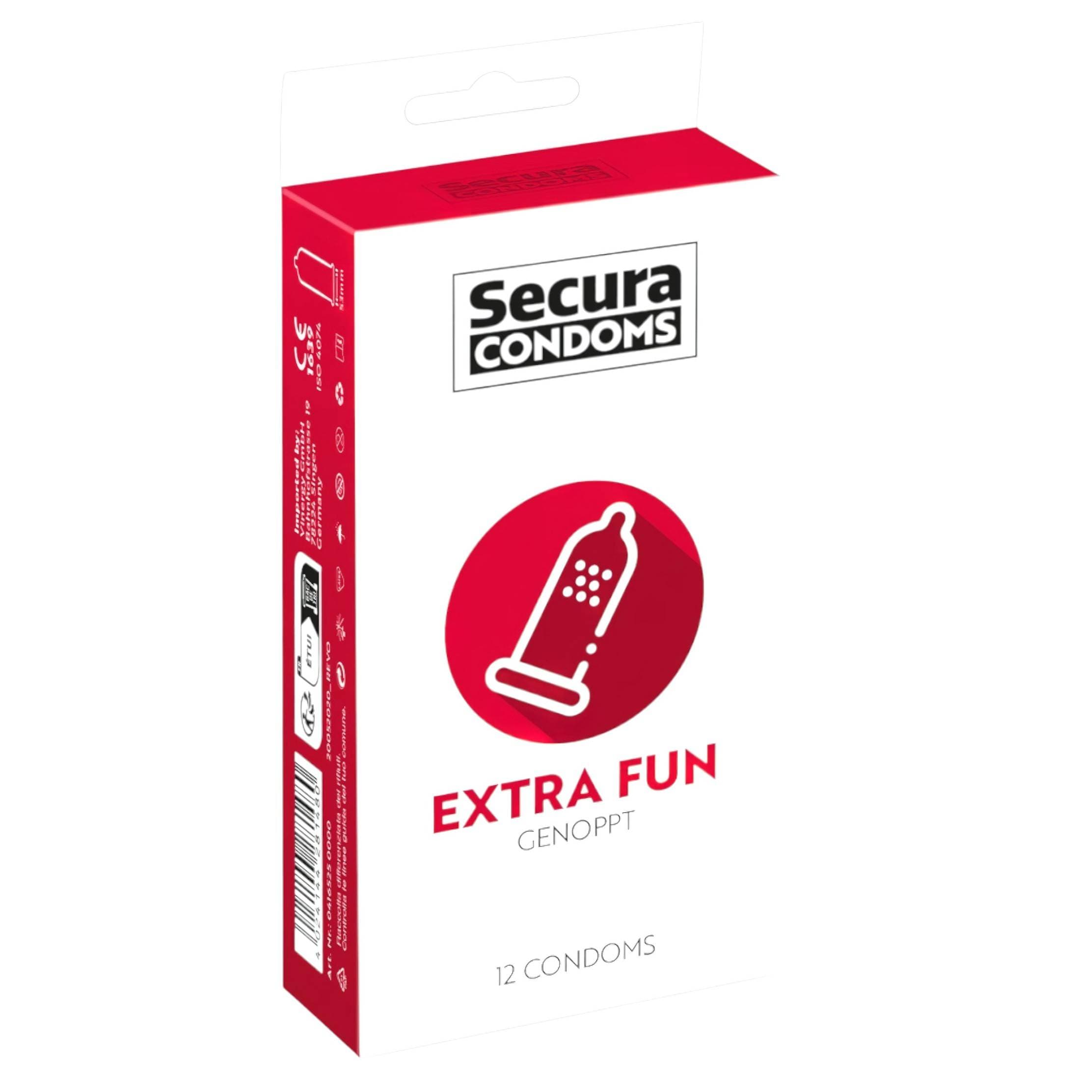 Secura Extra Fun - pontozott óvszer - 53mm #1