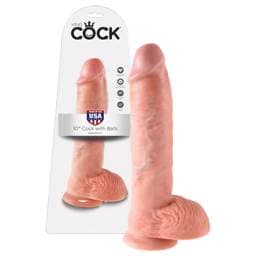 King Cock 10 herés nagy dildó (25 cm) - natúr #1