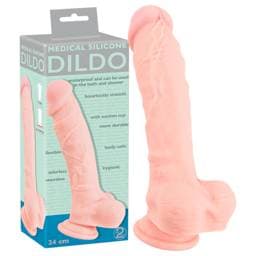 Medical - orvosi szilikon dildó (24cm) - natúr #1