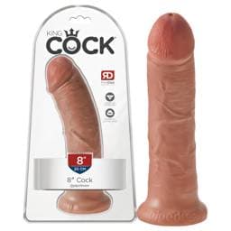 King Cock 8 dildó (20 cm) - sötét natúr #1