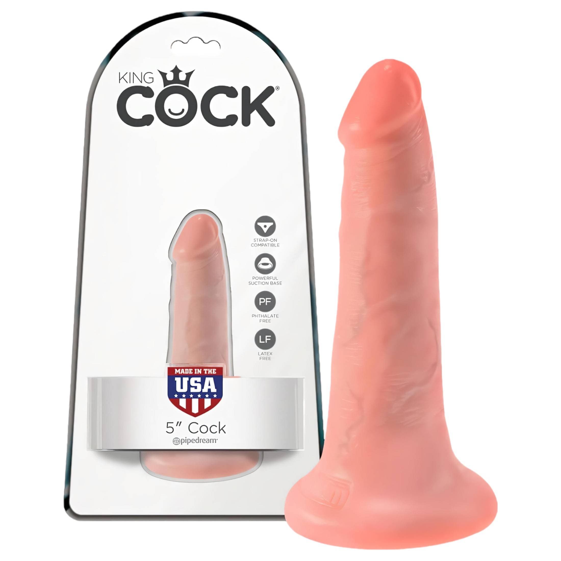 King Cock 5 dildó (13 cm) - natúr #1