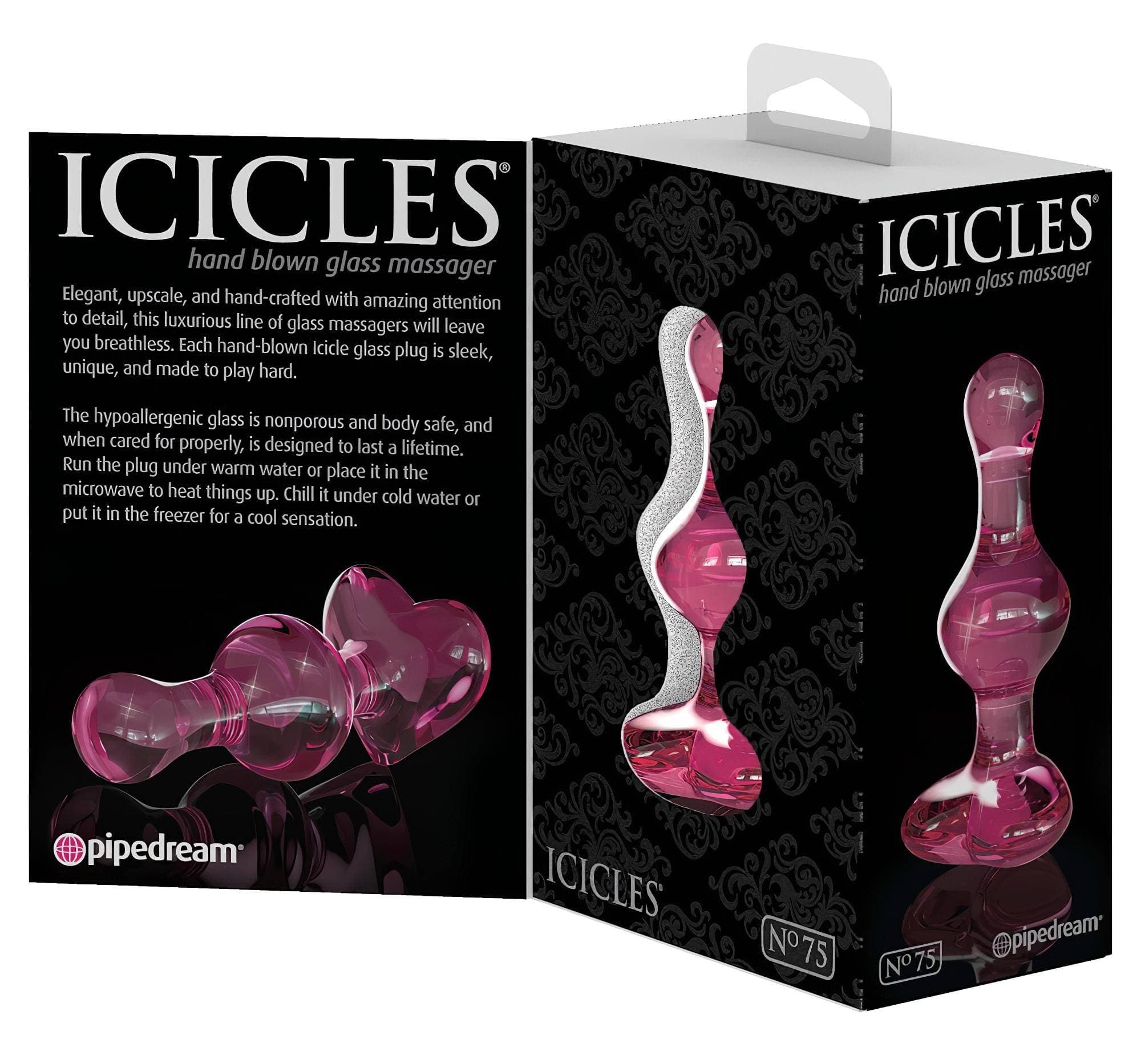 Icicles No. 75 - szíves, üveg anál plug #2