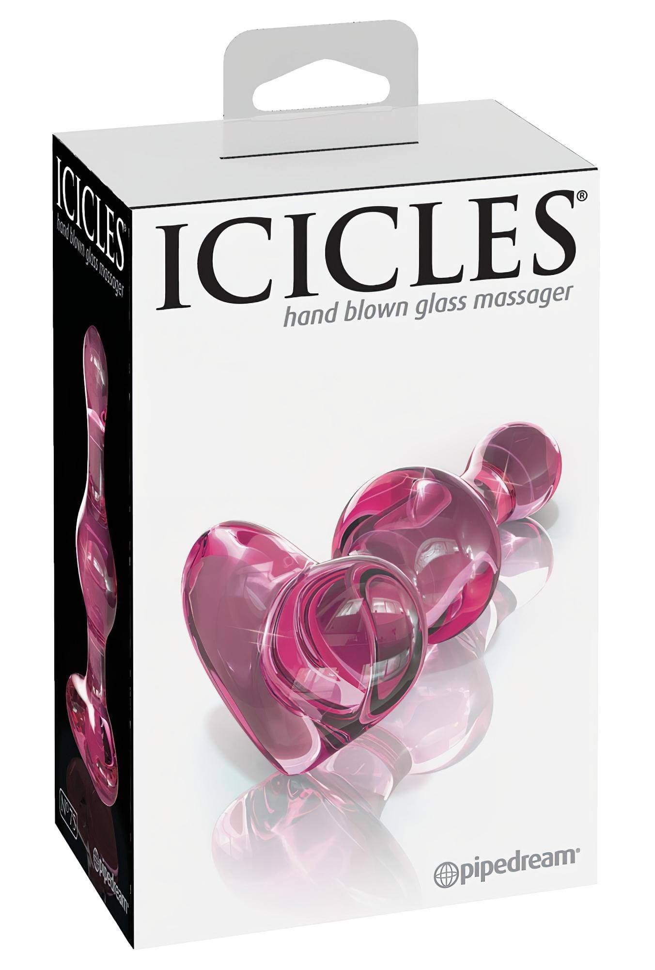 Icicles No. 75 - szíves, üveg anál plug #3