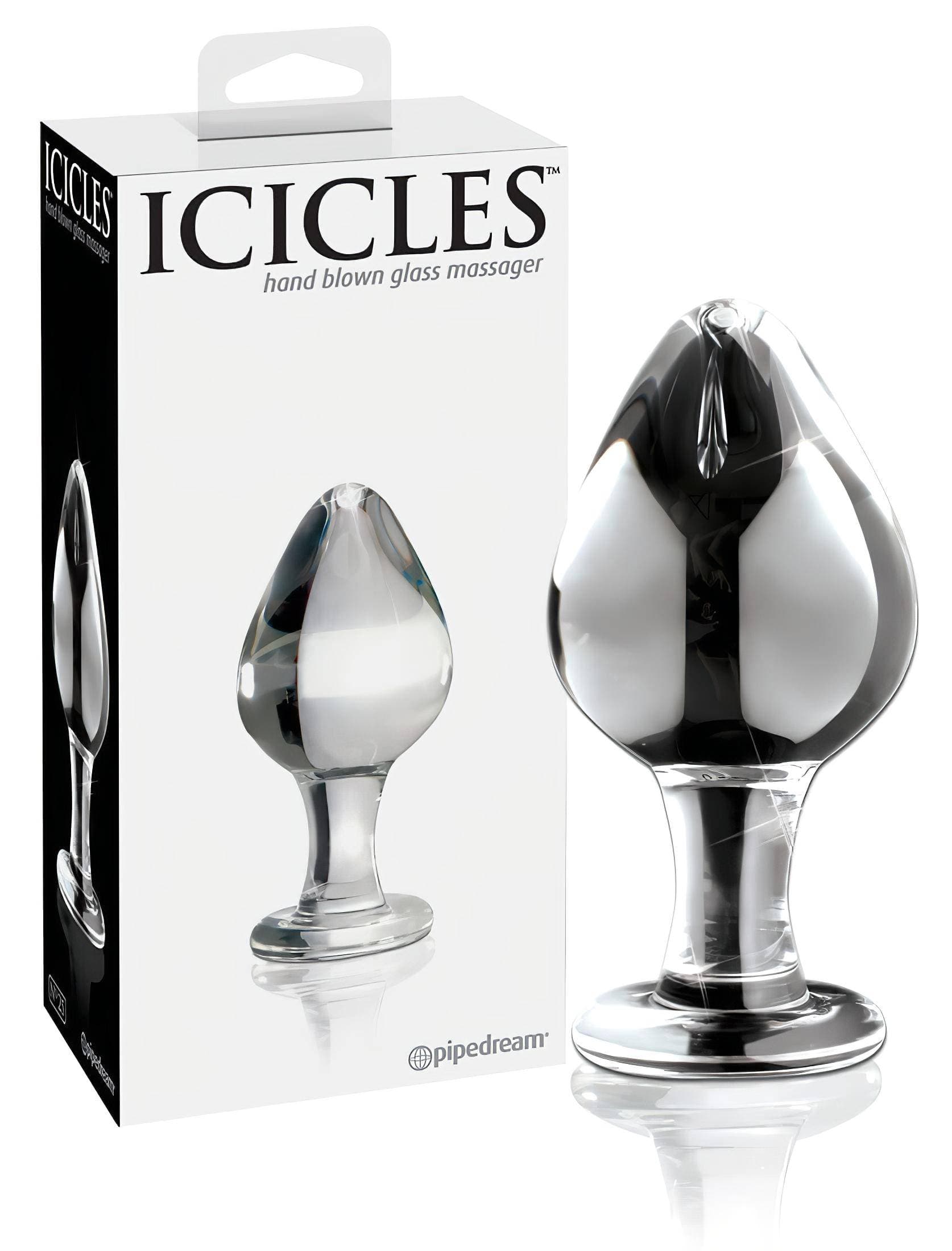Icicles No. 25 - kúpos, üveg anál plug #1