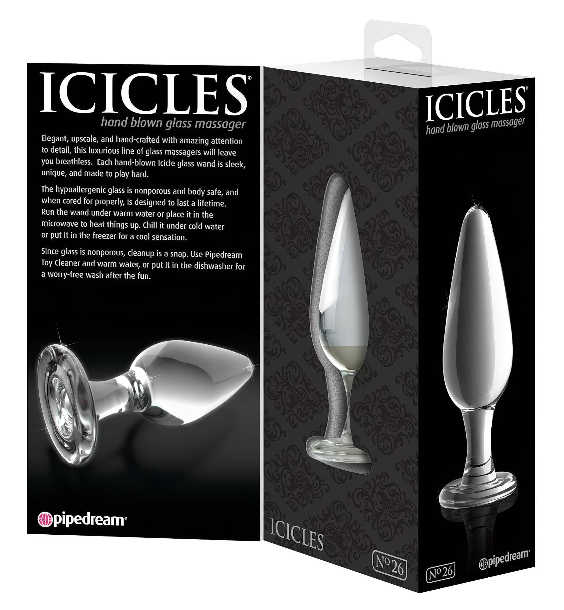 Icicles No. 26 - kúpos, üveg anál plug #2