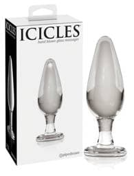 Icicles No. 26 - kúpos, üveg anál plug #1