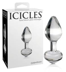 Icicles No. 44 - kúpos, üveg anál plug #1
