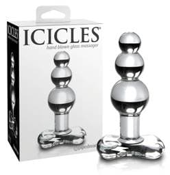 Icicles No. 47 - tripla gyöngyös, üveg anál plug #1