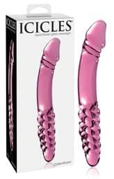 Icicles No. 57 - péniszes kétvégű üveg dildó #1