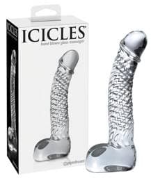 Icicles No. 61 - herés, péniszes üveg dildó #1