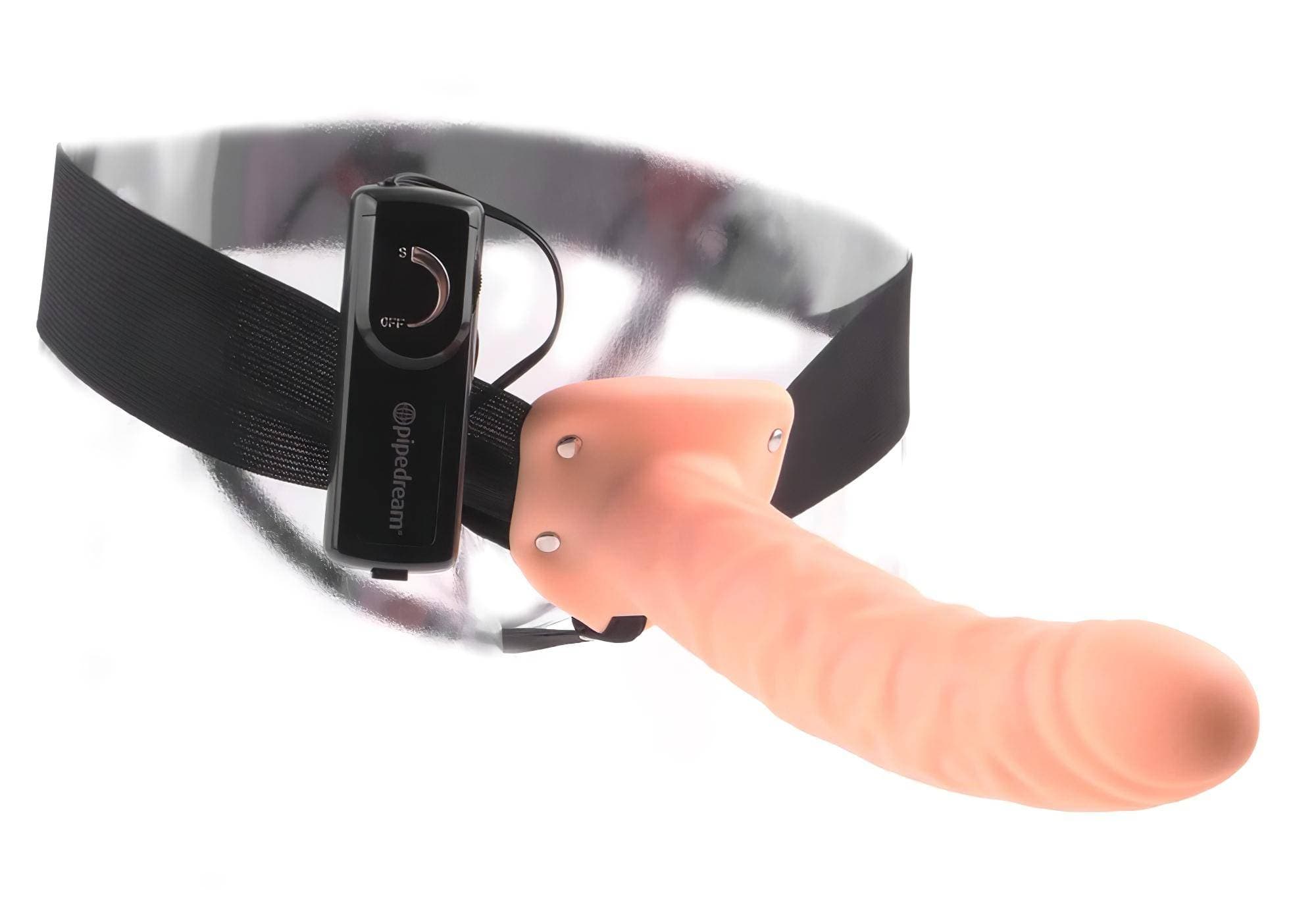 Fetish Strap-On 8 - felcsatolható, üreges vibrátor #3