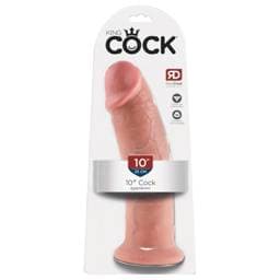 King Cock 10 - nagy tapadókorongos dildó (25cm) - natúr #1