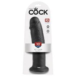 King Cock 10 - tapadókorongos dildó (25cm) - fekete #1