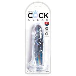 King Cock Clear 6 - tapadókorongos dildó #1