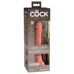 King Cock Elite 7- tapadókorongos, élethű dildó (18cm) - natúr #1