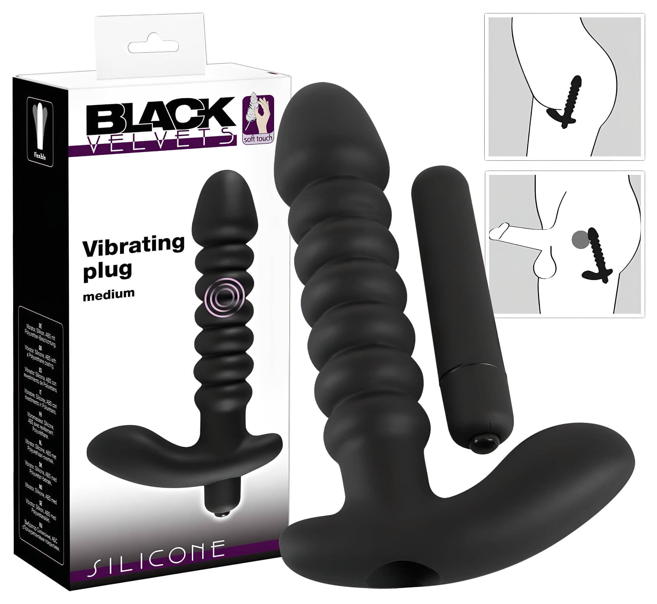 Black Velvets redős vibrátor - közepes #1