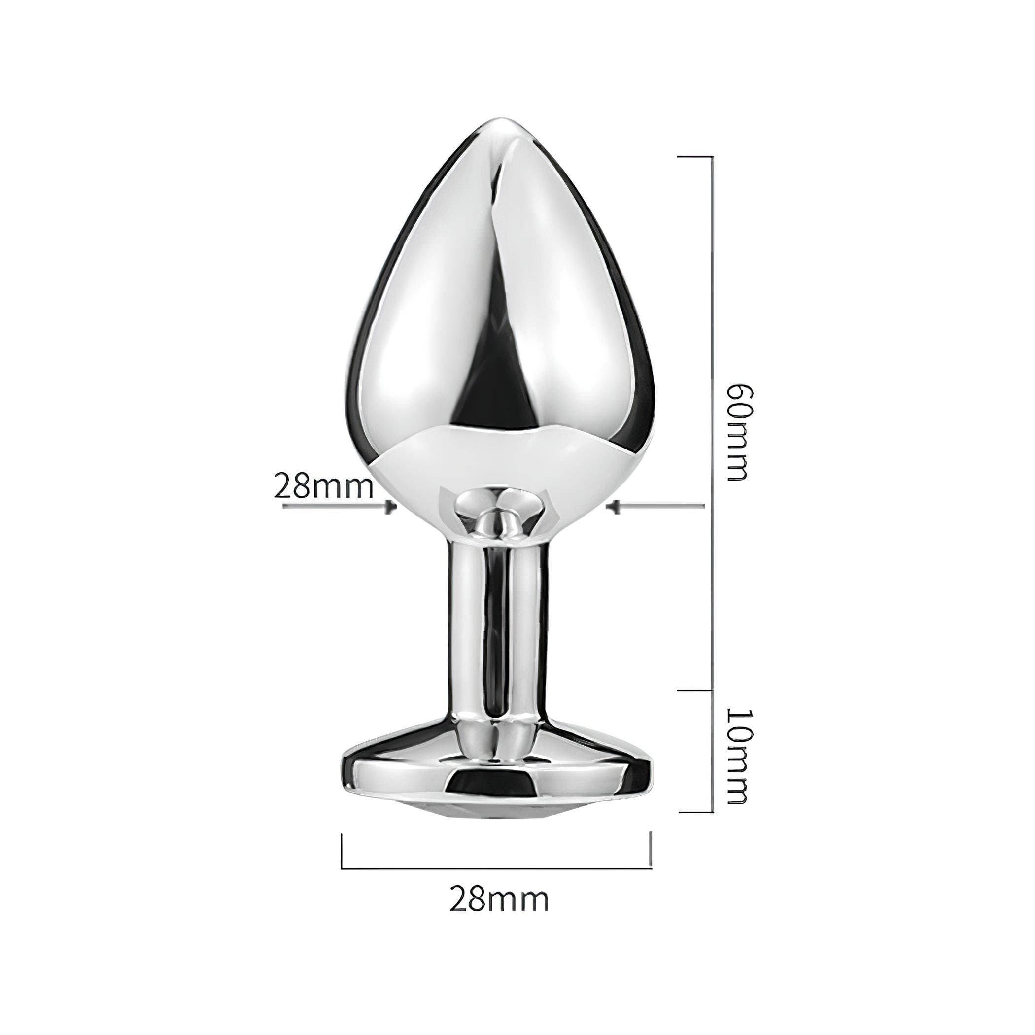 Sunfo - fém anál plug szív alakú kővel #4