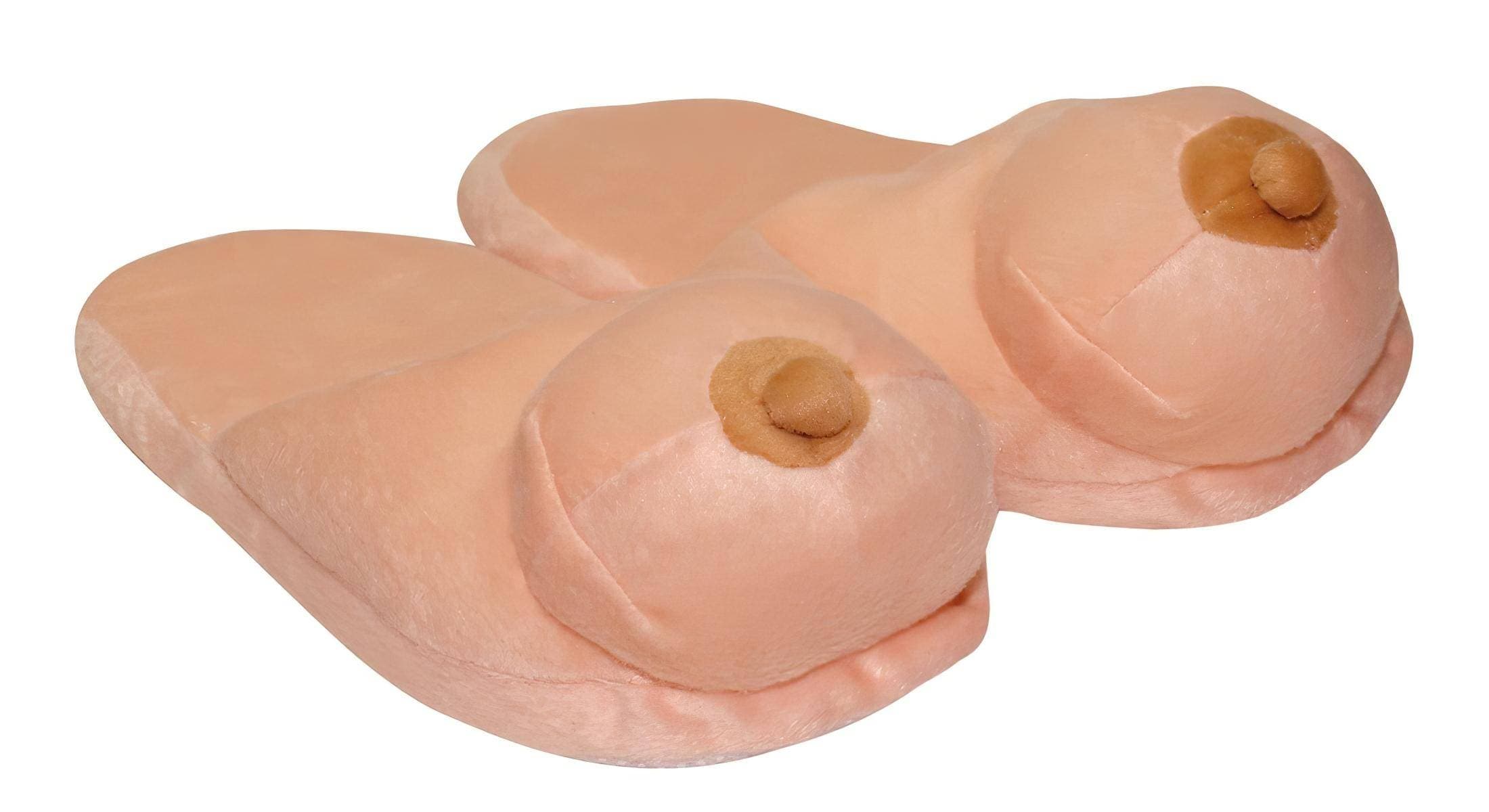 Plüss papucs natúr - mellformájú #2