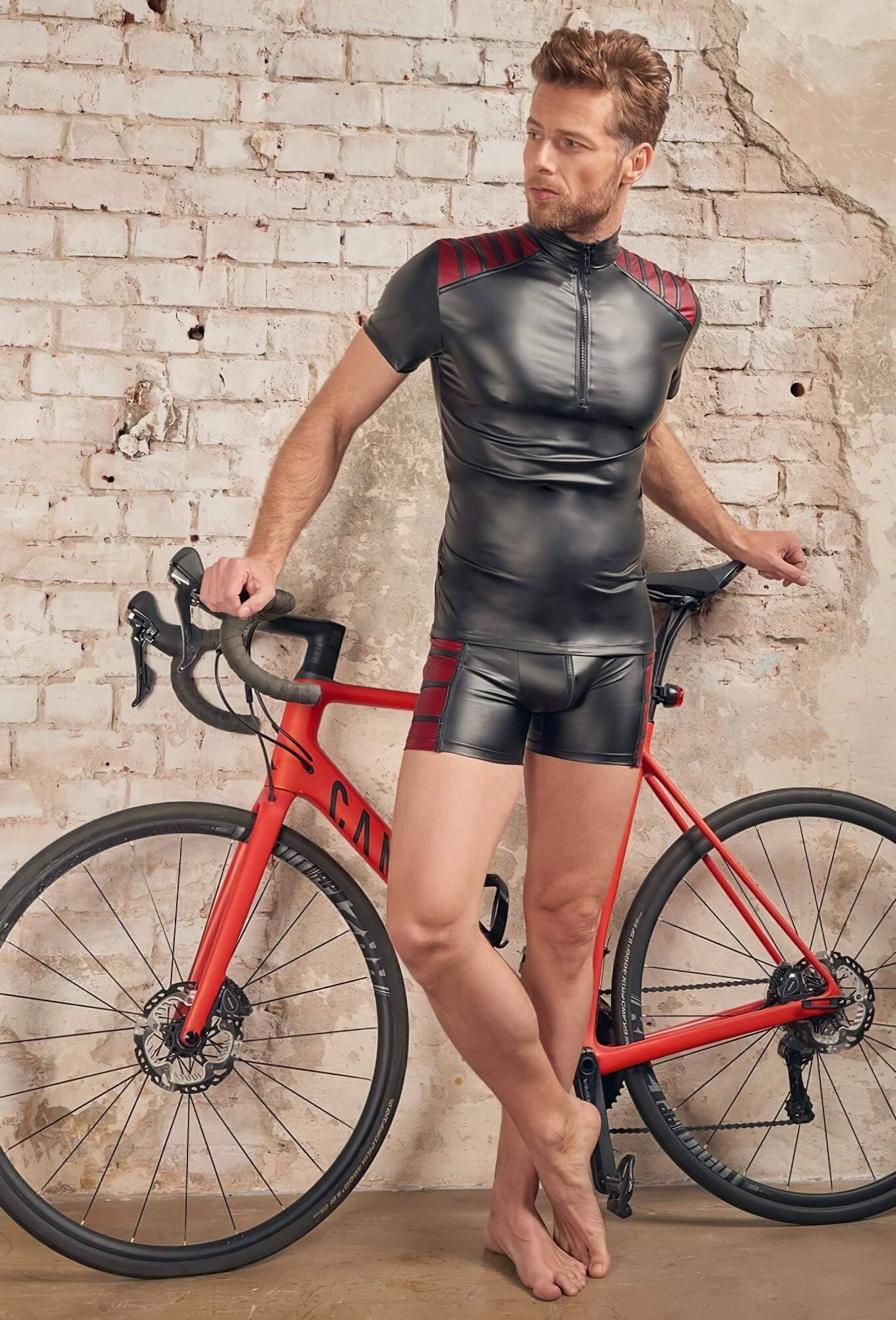 NEK - piros betétes, cipzáras férfi felső #5