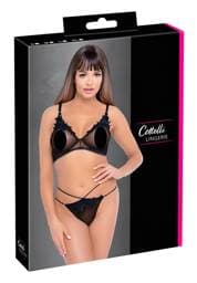 Cottelli - átlátszó, csipkés melltartó szett #1