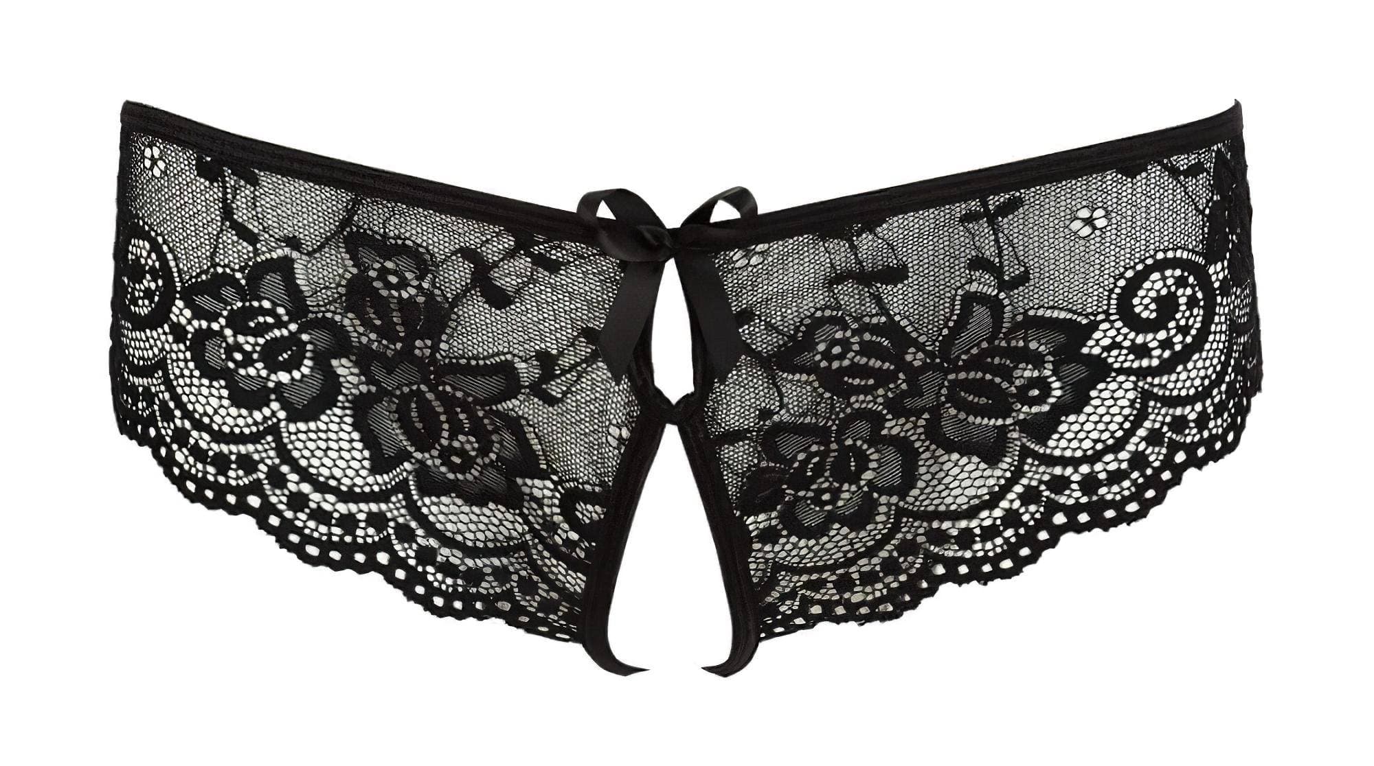 Cottelli - csipkés masnis nyitott női bugyi #3