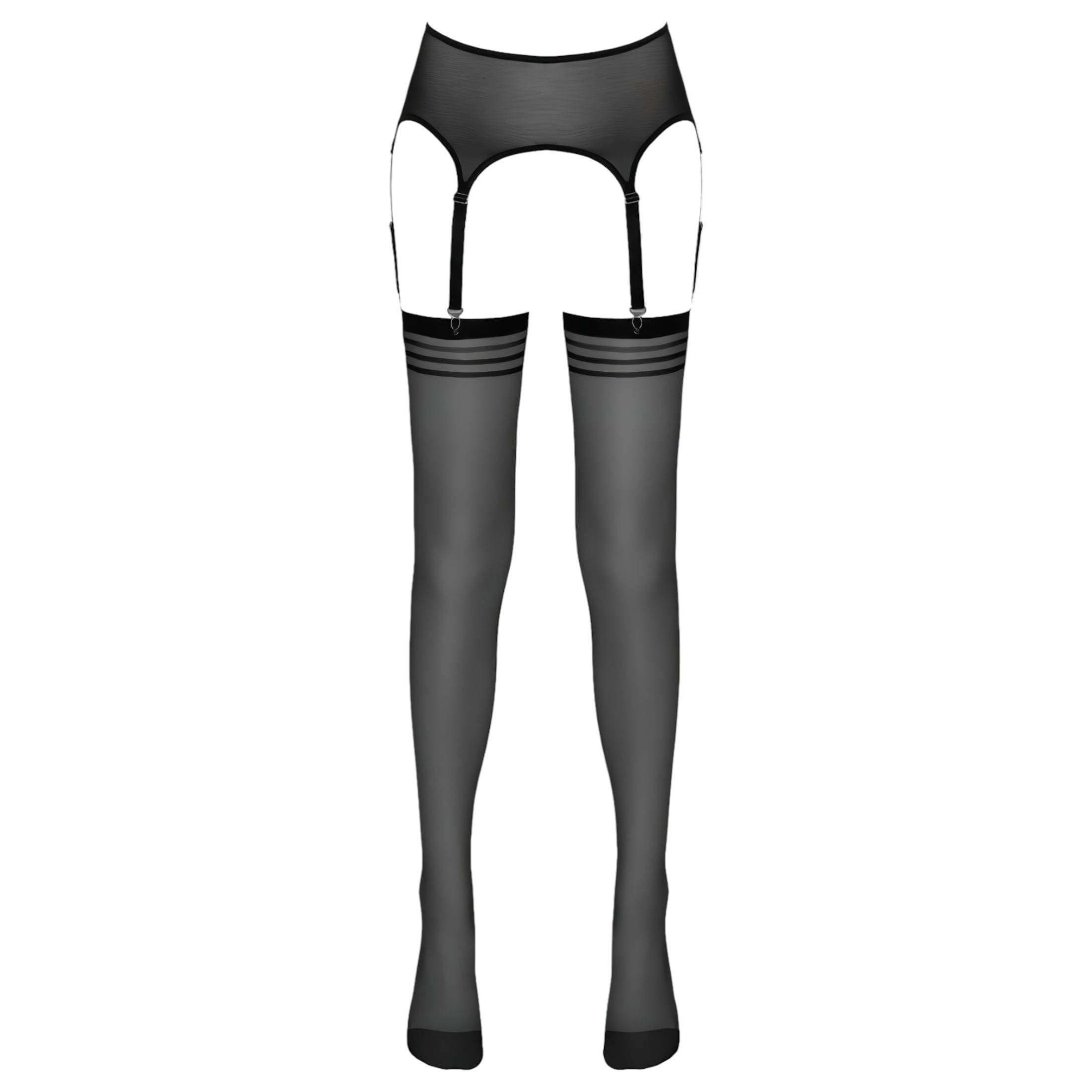 NO:XQSE - csíkos harisnya harisnyatartóval #5