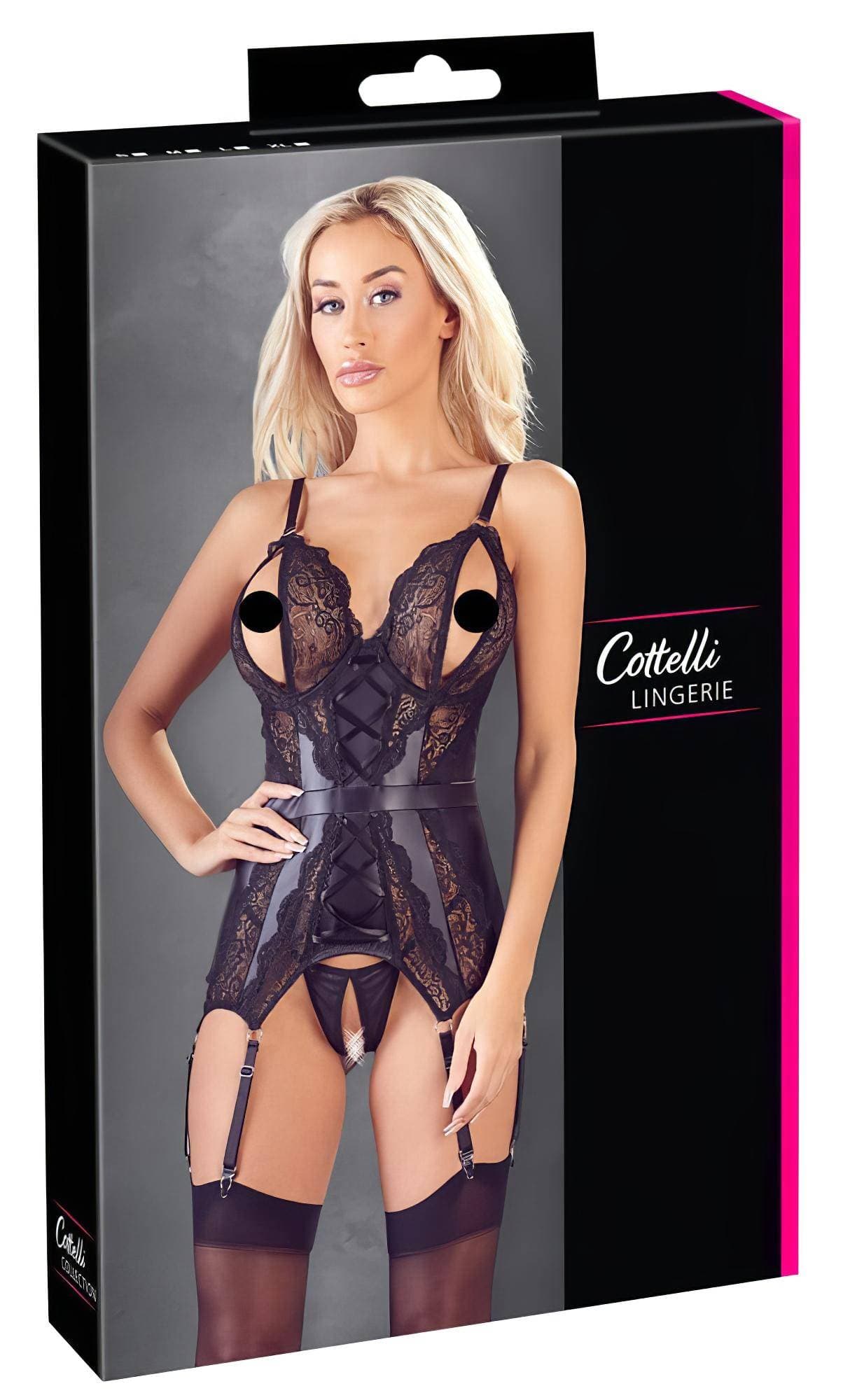 Cottelli - csipkés nyitott felső és tanga #1