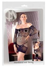 Mandy Mystery - necc csőruha kardísszel és és tanga fekete #1