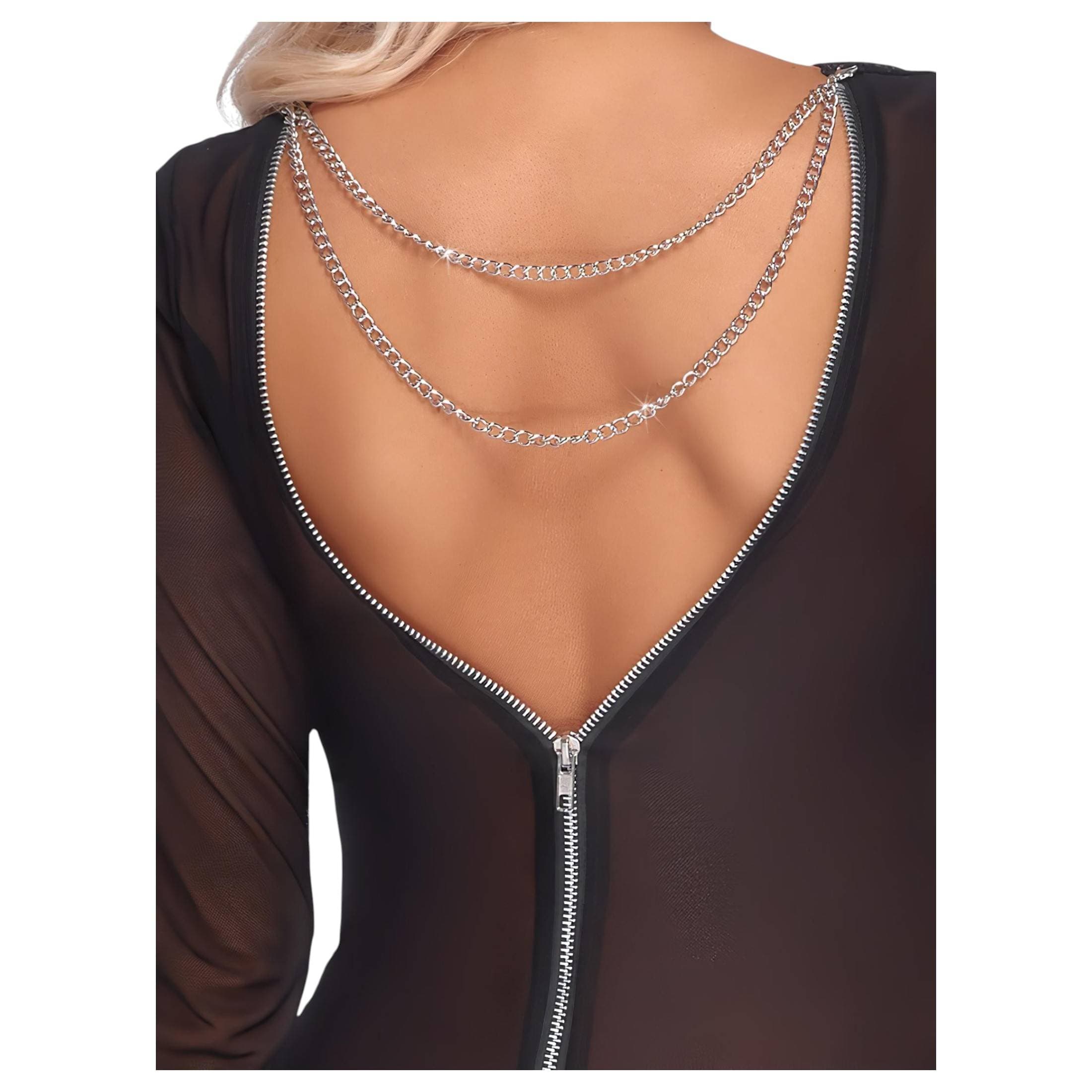 Cottelli Party - áttetsző, cipzáras ruha #6