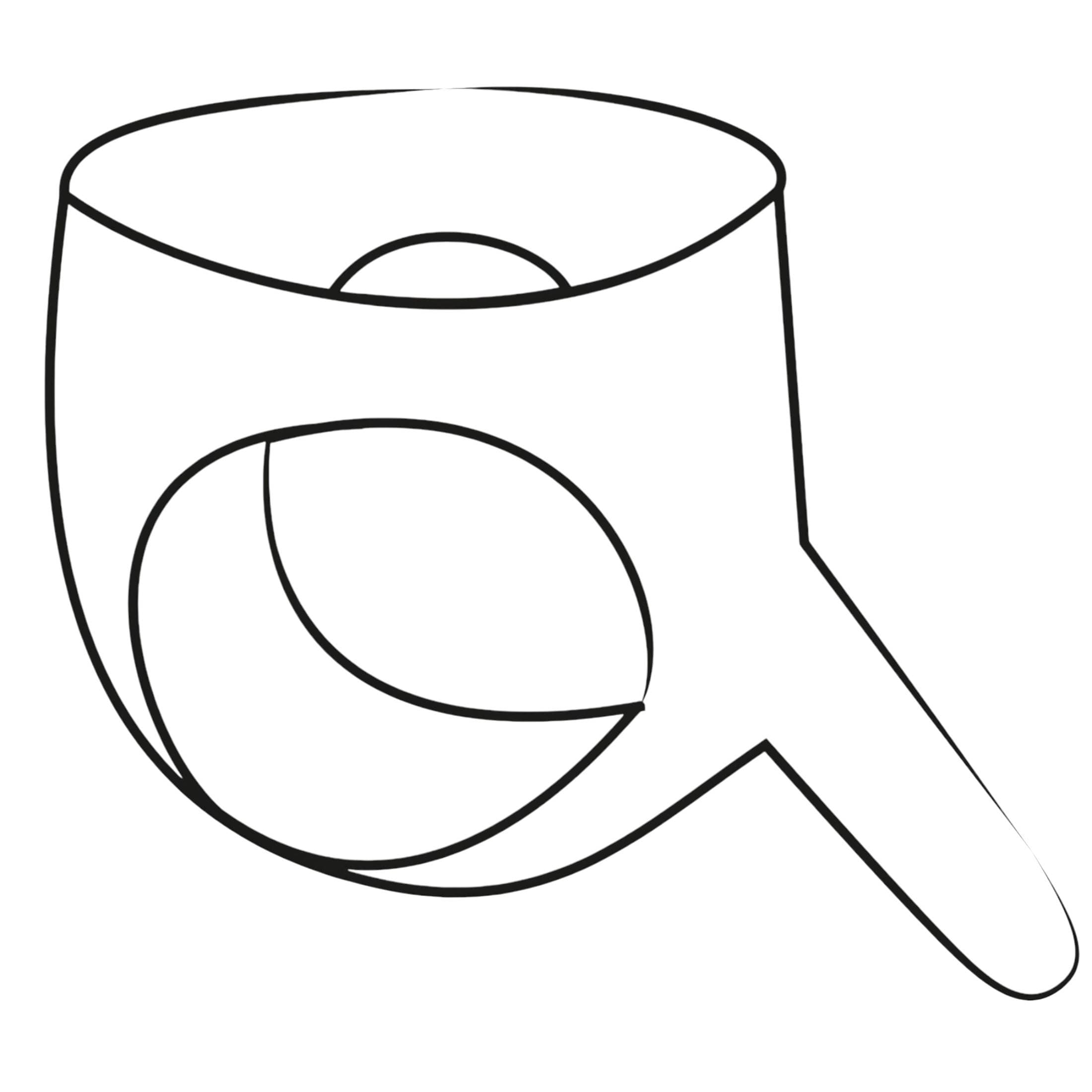 LATEX - alsó külső dildóval - fekete #2