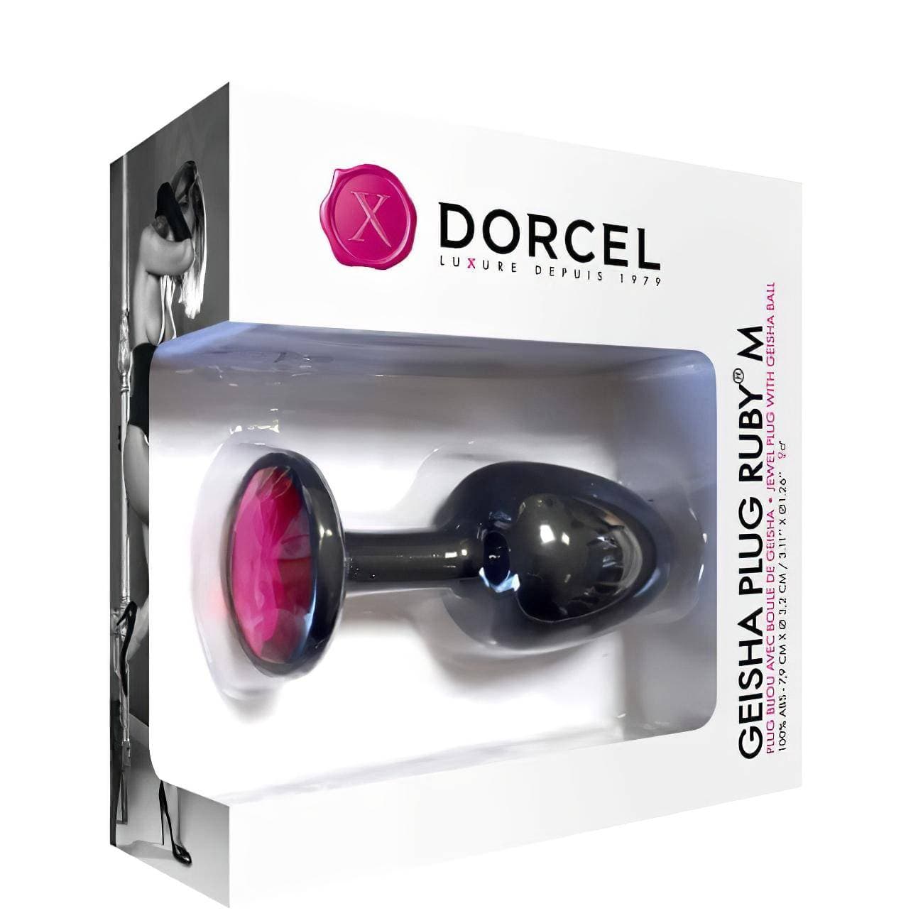 Dorcel Geisha Plug Ruby M - pink köves anál plug #6