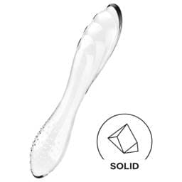 Satisfyer Dazzling Crystal 1 - kétvégű üveg dildó #1