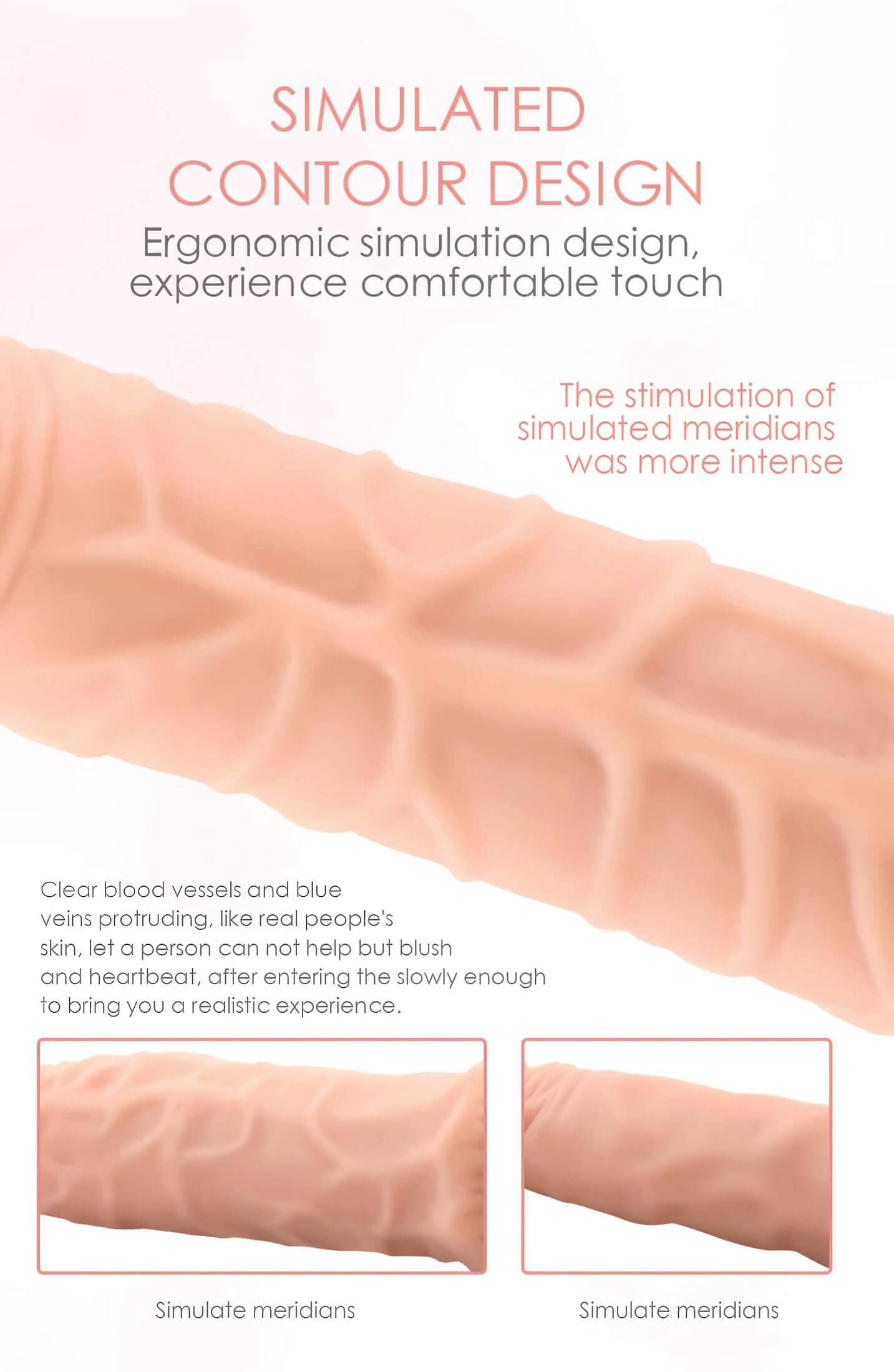 Lonely Max - élethű vibrátor (17cm) - natúr #4