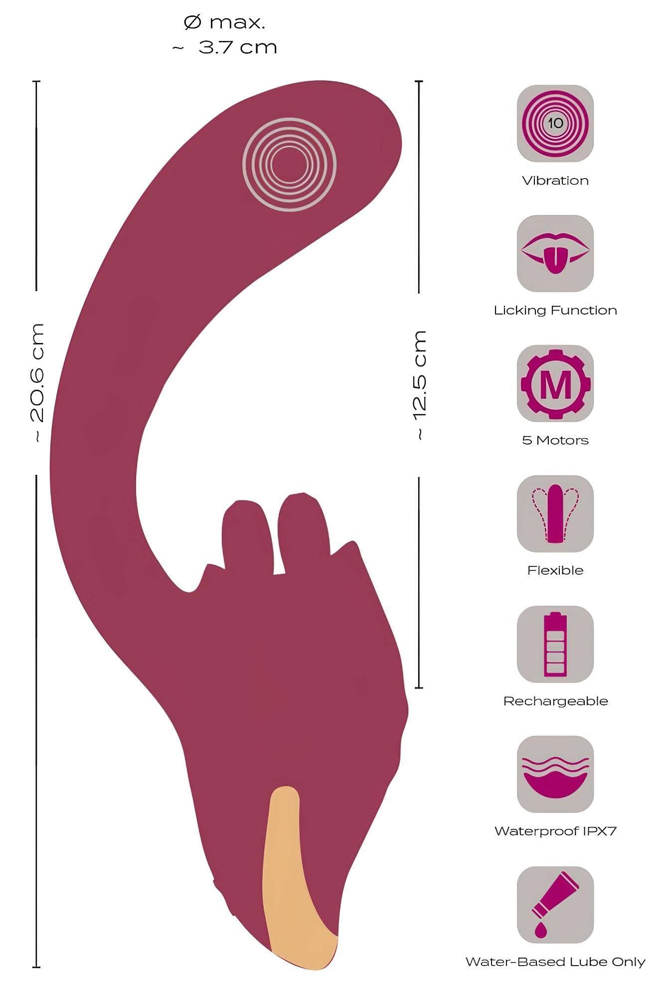 Javida - nyelves 2in1 vibrátor #8