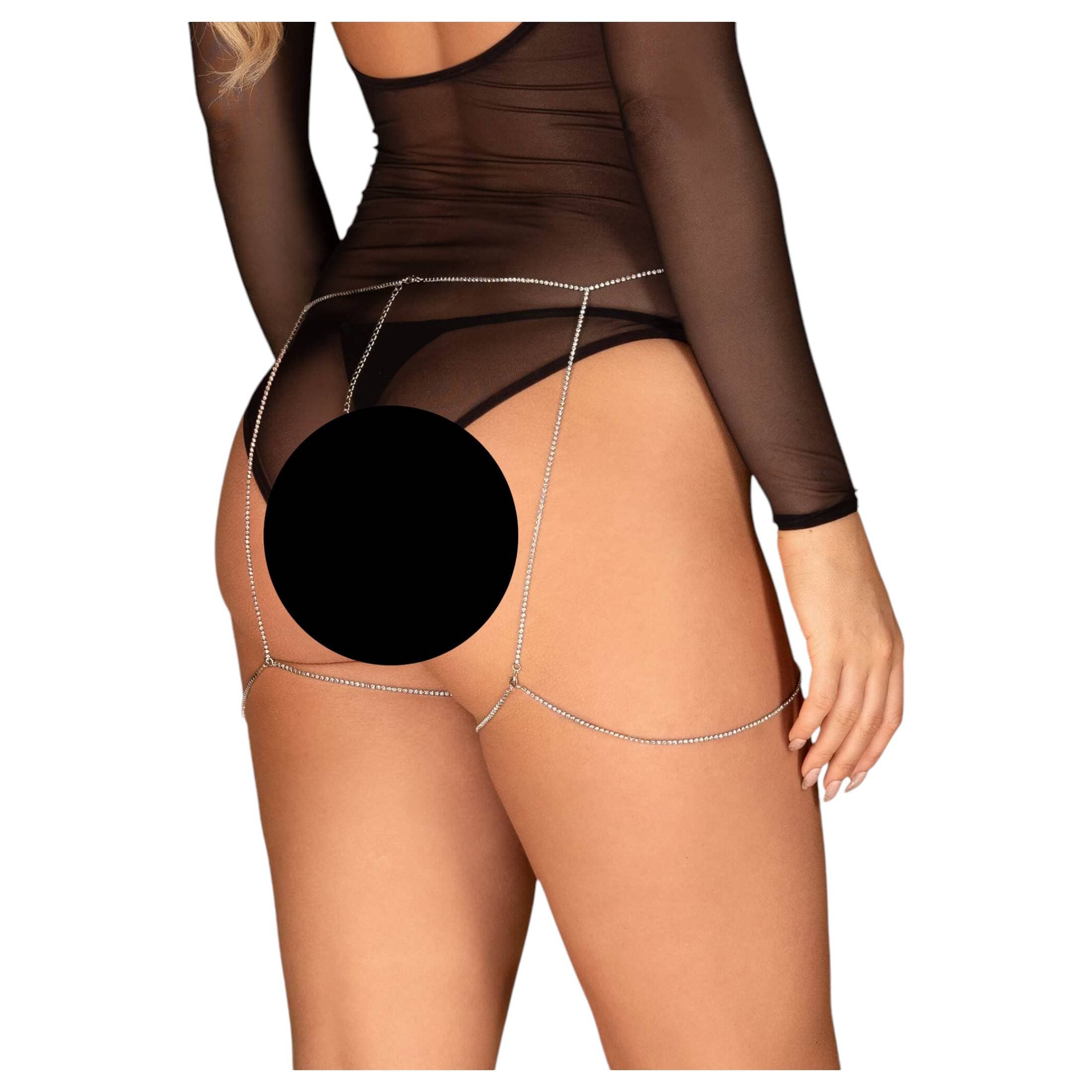 Obsessive Bijou 905 - ékszer testhám alsó (ezüst) - S-L #2