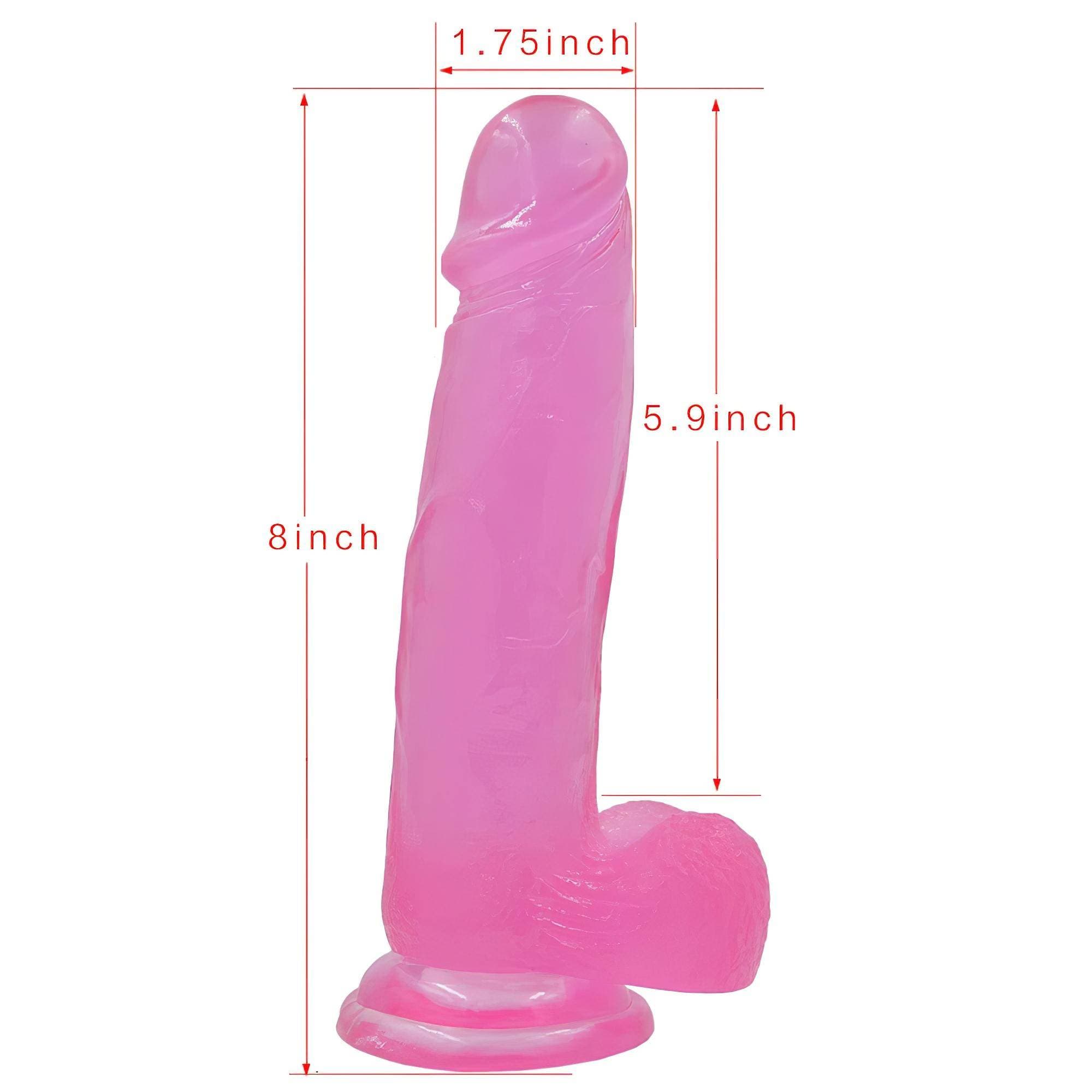Lovetoy Jelly Studs - tapadókorongos dildó - 20cm #5