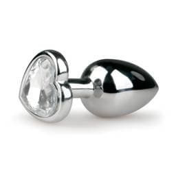 Easytoys Metal No.2 - anál plug szíves kővel #1