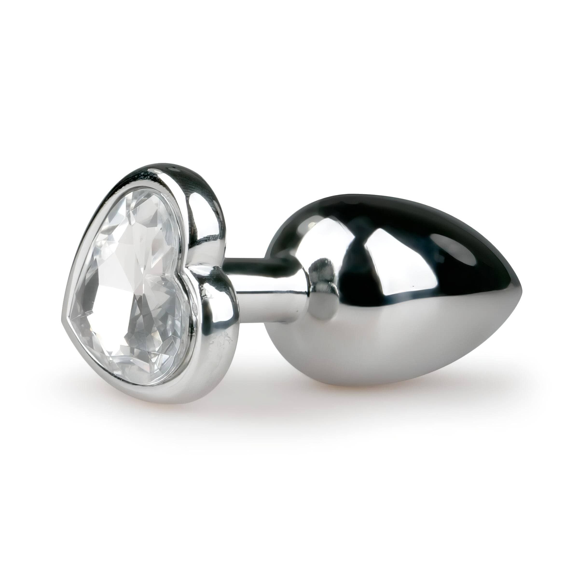 Easytoys Metal No.2 - anál plug szíves kővel #1