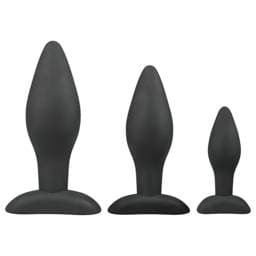 Easytoys Rocket - anál plug szett - fekete #1