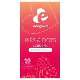 EasyGlide Ribs & Dots - pontozott óvszer #1